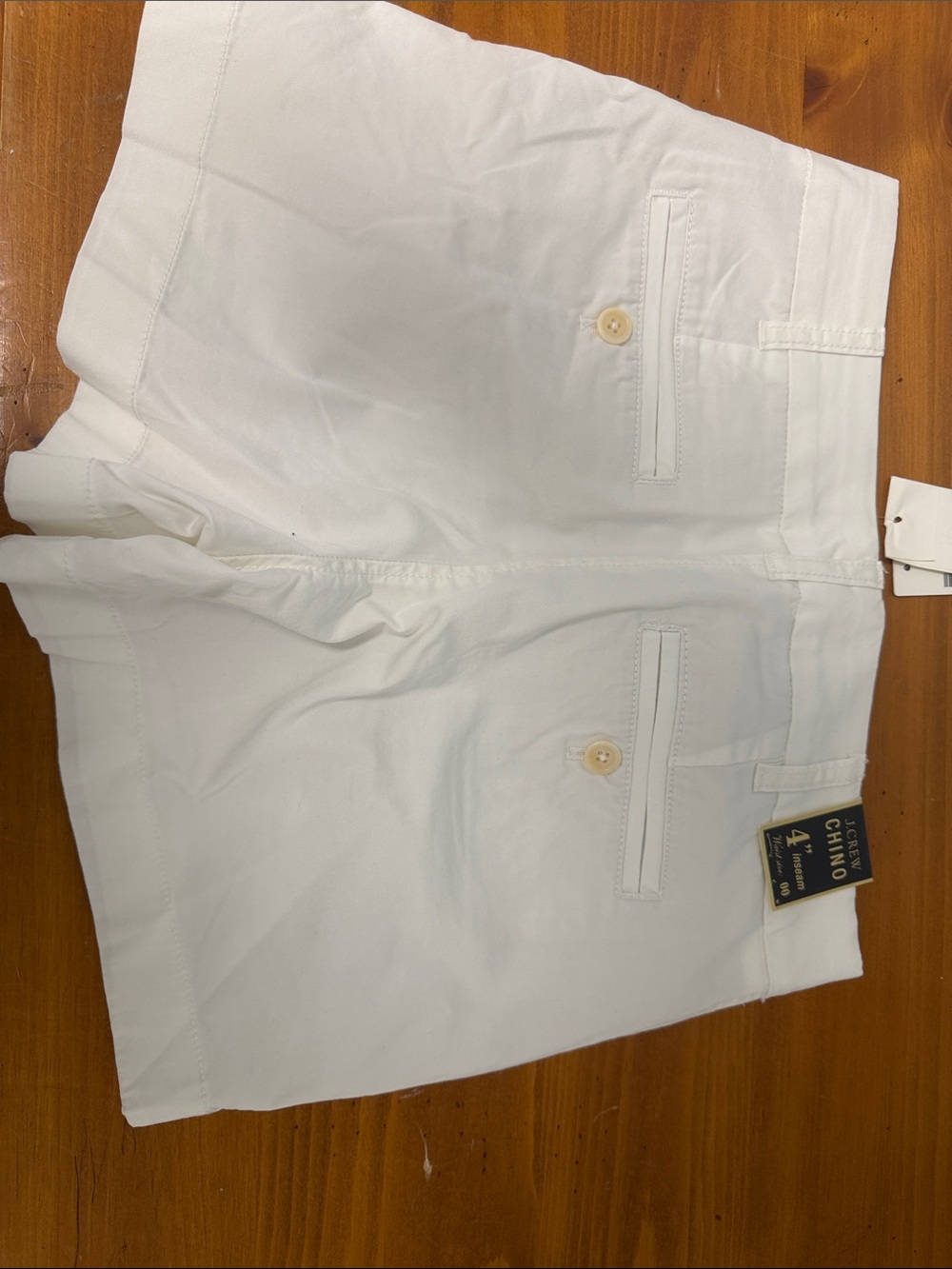 J. Crew White Tailored Cotton Shorts - Picture 3 of 3